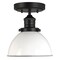Design House Savannah 1-Light Matte Black Semi-Flush Ceiling Mount 588319